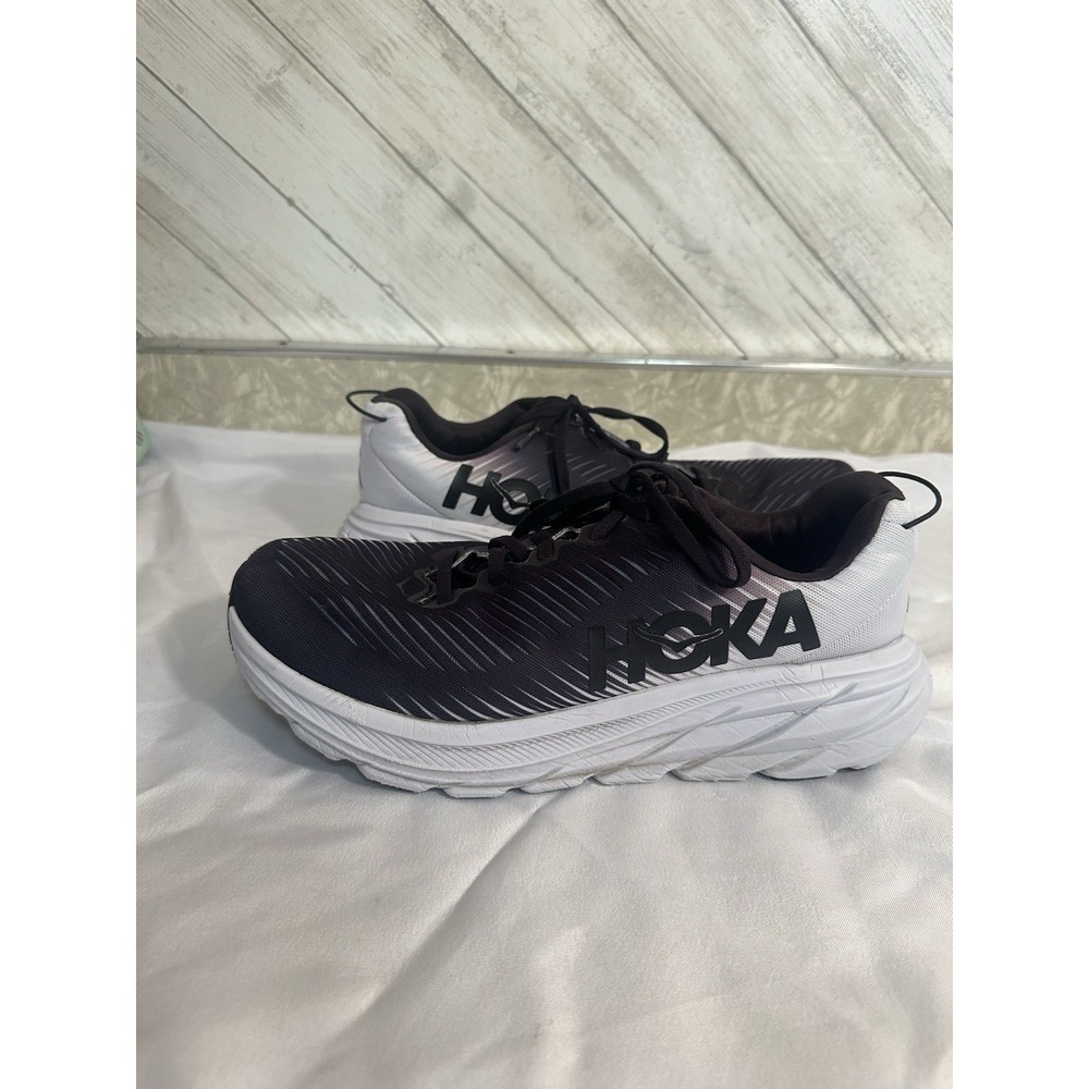Hoka One HOKA Rincon 3 Wide Size 8.5 M 2E Black White Womens Running - Picture 9 of 13